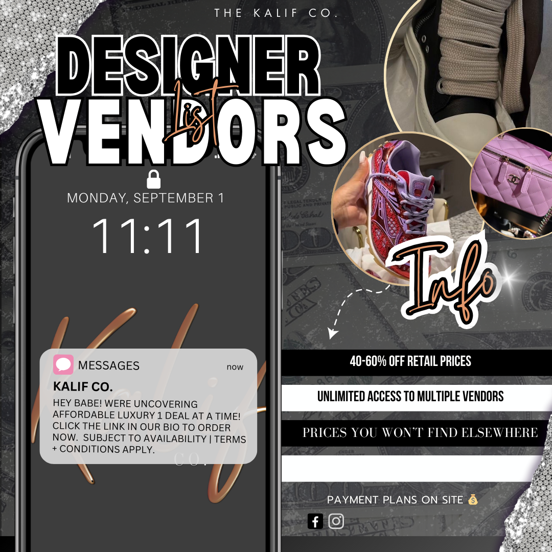 DESIGNER VENDORS LIST